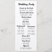 Rustic Kraft Wedding Programma Programmakaart (Achterkant)