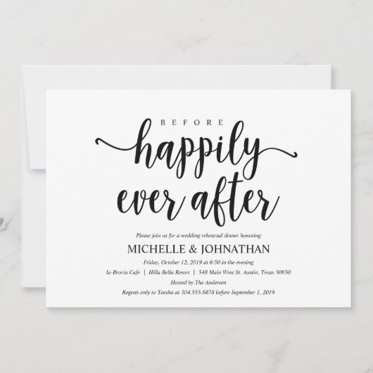 Rustic Kraft Wedding Rehearsal Dinner Invites Kaart (Voorkant)