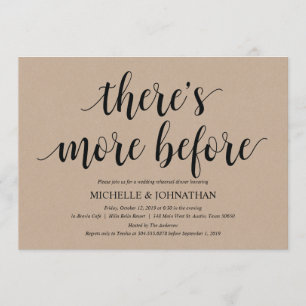 Rustic Kraft Wedding Rehearsal Dinner Invites Kaart