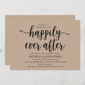 Rustic Kraft Wedding Rehearsal Dinner Invites Kaart (Voorkant / Achterkant)