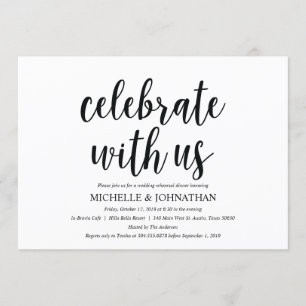 Rustic Kraft Wedding Rehearsal Dinner Invites Kaart