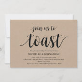 Rustic Kraft Wedding Rehearsal Dinner Invites Kaart (Voorkant)