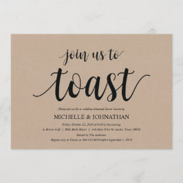 Rustic Kraft Wedding Rehearsal Dinner Invites Kaart