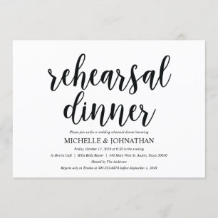 Rustic Kraft Wedding Rehearsal Dinner Invites Kaart