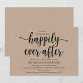 Rustic Kraft Wedding Rehearsal Dinner Invites Kaart (Voorkant / Achterkant)