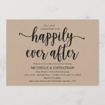 Rustic Kraft Wedding Rehearsal Dinner Invites