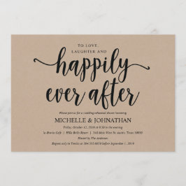 Rustic Kraft Wedding Rehearsal Dinner Invites Kaart
