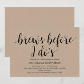 Rustic Kraft Wedding Repetitie Diner Uitnodigt Kaart (Voorkant / Achterkant)