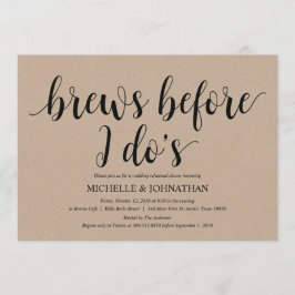 Rustic Kraft Wedding Repetitie Diner Uitnodigt Kaart