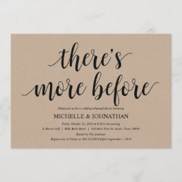 Rustic Kraft Wedding Repetitie Diner Uitnodigt Kaart