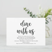 Rustic Kraft Wedding Repetitie Diner Uitnodigt Kaart (Staand voorkant)