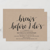 Rustic Kraft Wedding Repetitie Diner Uitnodigt Kaart (Voorkant / Achterkant)