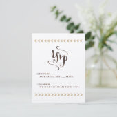 Rustic Kraft Wedding RSVP Kaarten (Staand voorkant)