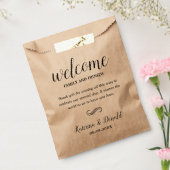 Rustic Kraft Wedding Welcome Favor Bags Bedankzakje (Gezegeld)