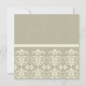 RUSTIC KRAFT WHITE DAMASK CLASSIC WORKSHOP EVENT KAART (Achterkant)
