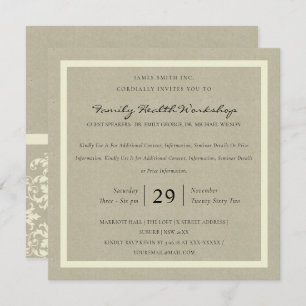 RUSTIC KRAFT WHITE DAMASK CLASSIC WORKSHOP EVENT KAART