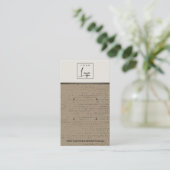 RUSTIC KRAFT WHITE DOT 2 STUD OORBEL DISPLAY KAART VISITEKAARTJE (Staand voorkant)