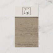 RUSTIC KRAFT WHITE DOT 2 STUD OORBEL DISPLAY KAART VISITEKAARTJE (Voorkant)