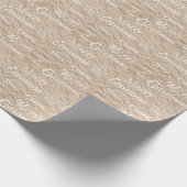 Rustic Kraft White Font Distress Merry Kerstmis Cadeaupapier (Hoek)
