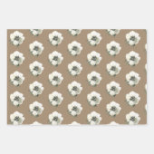 Rustic Kraft White Holiday Decor Inpakpapier Vel (Voorkant 3)