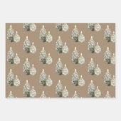 Rustic Kraft White Holiday Decor Inpakpapier Vel (Voorkant)