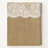 Rustic Kraft & White Lace Vrijgezellenfeest Recept Notitieboek (Achterkant)