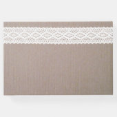 Rustic Kraft &  White Lace Wedding Gastenboek (Achterkant)