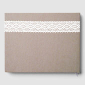 Rustic Kraft &  White Lace Wedding Gastenboek (Achterkant)