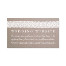 Rustic Kraft &  White Lace Wedding Website