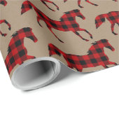 Rustic Kraft Wilde Paarden in buffelstaarten Cadeaupapier (Rol Hoek)