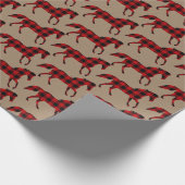 Rustic Kraft Wilde Paarden in buffelstaarten Cadeaupapier (Hoek)