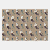 Rustic Kraft Winter Animals Red Fox Owl Baby Doe Inpakpapier Vel (Voorkant 2)