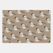 Rustic Kraft Winter Birds Sparrows Chickadees Inpakpapier Vel (Voorkant 2)