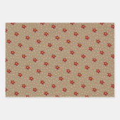 Rustic Kraft Winter Kerstboom en Snow Wrappi Inpakpapier Vel (Voorkant 3)