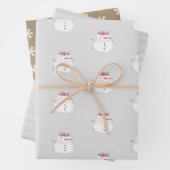 Rustic Kraft Winter Kerstboom en Snow Wrappi Inpakpapier Vel (In situ)