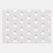 Rustic Kraft Winter Kerstboom en Snow Wrappi Inpakpapier Vel (Voorkant)