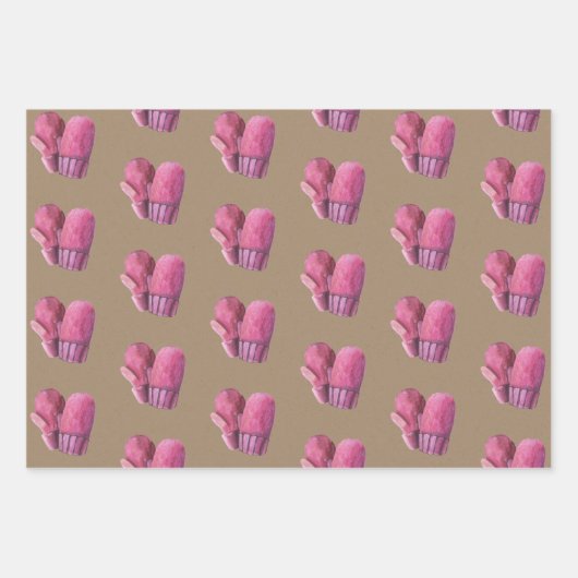 Rustic Kraft Winter Tuque Sokken & Mitts Inpakpapier Vel (Voorkant 2)