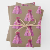 Rustic Kraft Winter Tuque Sokken & Mitts Inpakpapier Vel (In situ)