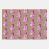 Rustic Kraft Winter Tuque Sokken & Mitts Inpakpapier Vel (Voorkant)