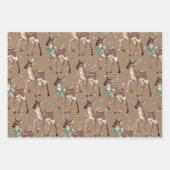 Rustic Kraft Winter Woodland Baby Hare Deer Moose Inpakpapier Vel (Voorkant 2)