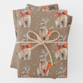 Rustic Kraft Winter Woodland Baby Hare Deer Moose Inpakpapier Vel (In situ)