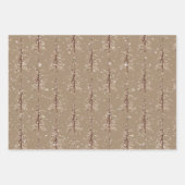 Rustic Kraft Winter Woodland Scraggly SpruceTrees Inpakpapier Vel (Voorkant 3)