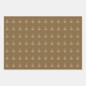 Rustic Kraft Witte Kerstboom Patroon Gift Inpakpapier Vel (Voorkant 2)