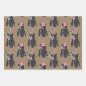 Rustic Kraft Woodland Baby Animals Fox Beer Wolf Inpakpapier Vel (Voorkant 3)