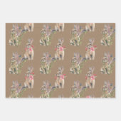 Rustic Kraft Woodland Baby Hare Deer Moose Animals Inpakpapier Vel (Voorkant)