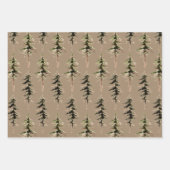 Rustic Kraft Woodland Forest 1 Inpakpapier Vel (Voorkant 3)