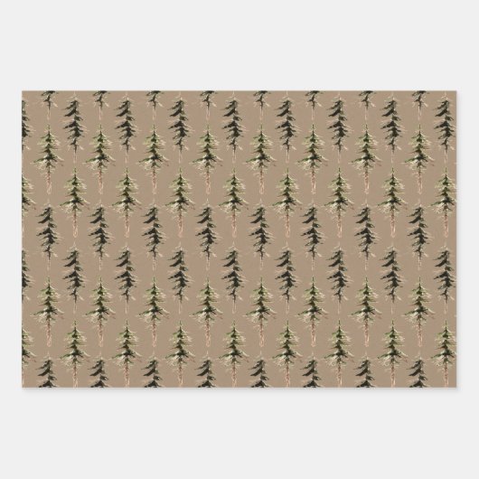Rustic Kraft Woodland Forest 1 Inpakpapier Vel (Voorkant)