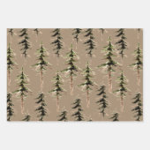 Rustic Kraft Woodland Forest 2 Inpakpapier Vel (Voorkant 3)