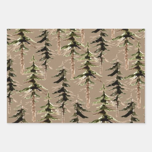 Rustic Kraft Woodland Forest 2 Inpakpapier Vel (Voorkant 2)