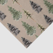 Rustic Kraft Woodland Forest Spruce Pine Tree Tissuepapier (Detail)